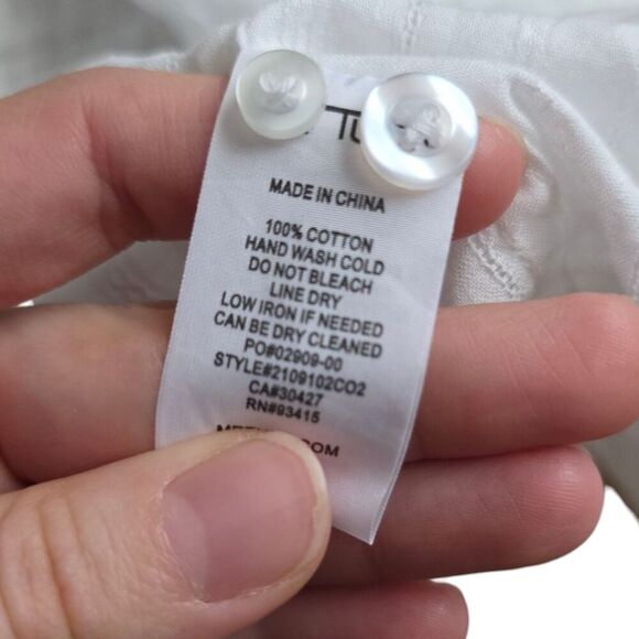 Mr Turk White Cotton Stitched Detail Dress Shirt M - Picture 4 of 4